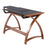 LumiSource Bentley Office Desk in Walnut Wood/Black Glass