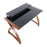 LumiSource Bentley Office Desk in Walnut Wood/Black Glass