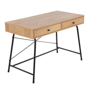 LumiSource Casper Desk in Black Steel/Brown Wood - OFD-CASPERBKBN