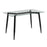 LumiSource Clara Table in Black Metal/Clear Glass - OFD-CLARABKCL