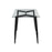LumiSource Clara Table in Black Metal/Clear Glass
