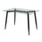 LumiSource Clara Table in Black Metal/Clear Glass