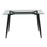 LumiSource Clara Table in Black Metal/Clear Glass