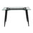 LumiSource Clara Table in Black Metal/Clear Glass