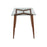 LumiSource Clara Table in Walnut Metal/Clear Glass