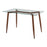 LumiSource Clara Table in Walnut Metal/Clear Glass