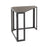 LumiSource Roman Corner Desk, Black Metal/Espresso Bamboo