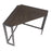 LumiSource Roman Corner Desk, Black Metal/Espresso Bamboo