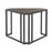 LumiSource Roman Corner Desk, Black Metal/Espresso Bamboo