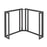 LumiSource Roman Corner Desk, Black Metal/Espresso Bamboo