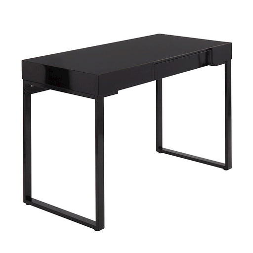 LumiSource Drift Desk in Black Steel/Black MDF - OFD-DRIFTBKBK