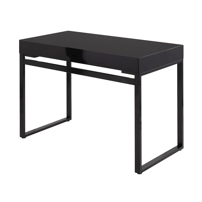 LumiSource Drift Desk in Black Steel/Black MDF