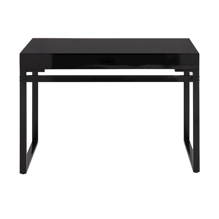 LumiSource Drift Desk in Black Steel/Black MDF