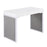 LumiSource Drift Upholstered Desk, White/Silver - OFD-DRIFTUPWWSV