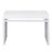 LumiSource Drift Upholstered Desk, White/Silver