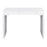LumiSource Drift Upholstered Desk, White/Silver