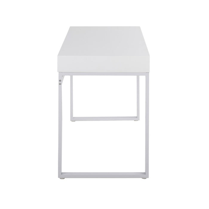 LumiSource Drift Desk in White Steel/White MDF