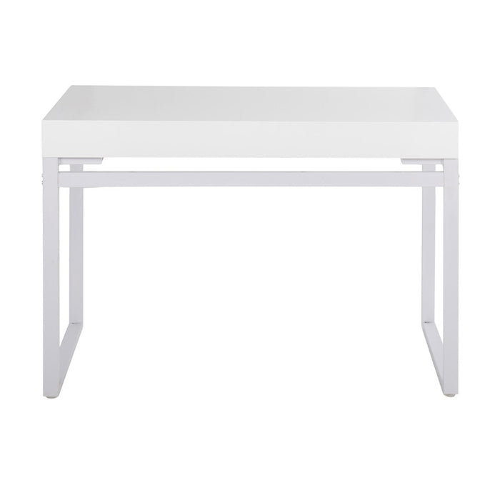 LumiSource Drift Desk in White Steel/White MDF