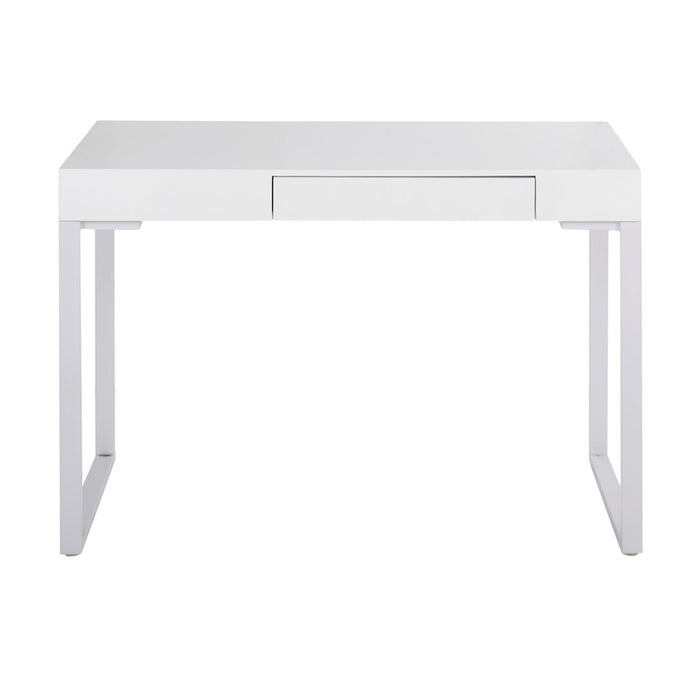 LumiSource Drift Desk in White Steel/White MDF