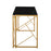 LumiSource Folia Desk in Gold Steel/Black MDF