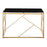 LumiSource Folia Desk in Gold Steel/Black MDF