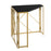 LumiSource Folia Corner Desk in Gold Metal/Black MDF