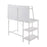 LumiSource Geo Shelf Desk in White Steel/White MDF