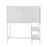 LumiSource Geo Shelf Desk in White Steel/White MDF