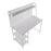 LumiSource Geo Shelf Desk in White Steel/White MDF