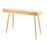 LumiSource Harvey Desk in Gold Steel/White Wood