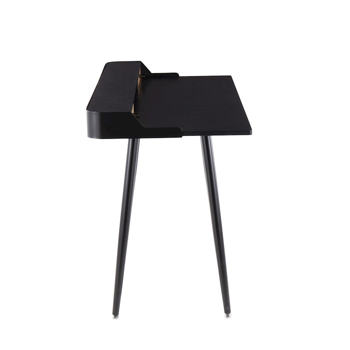 LumiSource Harvey Desk in Black Steel/Black Wood/Natural Wood