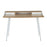 LumiSource Harvey Desk in White Steel/Natural Wood/White Wood