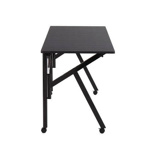 LumiSource K-Fold Desk in Black Steel/Black MDF