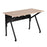 LumiSource K-Fold Desk in Black Steel/Natural MDF - OFD-KFOLDBKNA