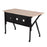 LumiSource K-Fold Desk in Black Steel/Natural MDF