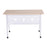 LumiSource K-Fold Desk in White Steel/Natural MDF