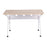 LumiSource K-Fold Desk in White Steel/Natural MDF