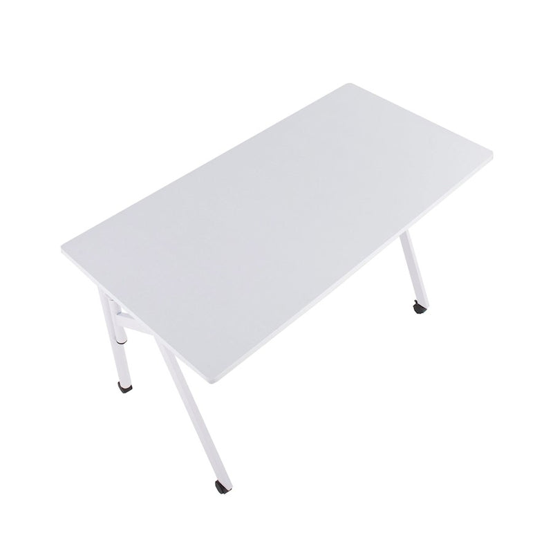 LumiSource K-Fold Desk in White Steel/White MDF