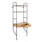 LumiSource Lean Desk in Black Steel/Brown Wood