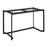 LumiSource Masters Office Desk in Black Steel/Clear Glass - OFD-MSTRBKCL