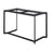 LumiSource Masters Office Desk in Black Steel/Clear Glass