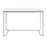 LumiSource Masters Office Desk in Mirrored Chrome/Clear Glass