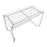 LumiSource Masters Office Desk in Mirrored Chrome/Clear Glass