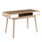 LumiSource Pebble Double Desk in Natural Wood/White Wood - OFD-PEBBLEDBLNAW