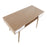 LumiSource Pebble Double Desk in Natural Wood/White Wood
