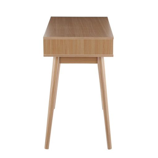 LumiSource Pebble Desk in Natural Wood/White Wood