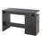 LumiSource Quinn Desk in Charcoal Wood/White Wood