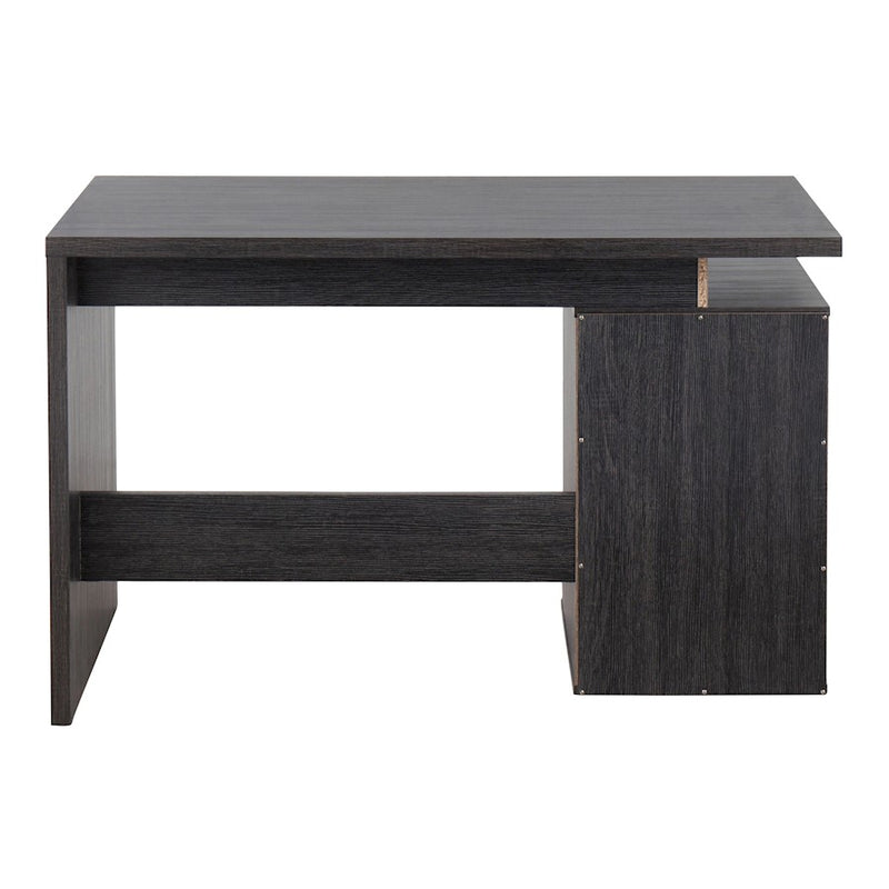 LumiSource Quinn Desk in Charcoal Wood/White Wood