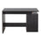 LumiSource Quinn Desk in Charcoal Wood/White Wood