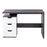 LumiSource Quinn Desk in Charcoal Wood/White Wood